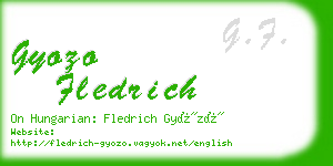 gyozo fledrich business card